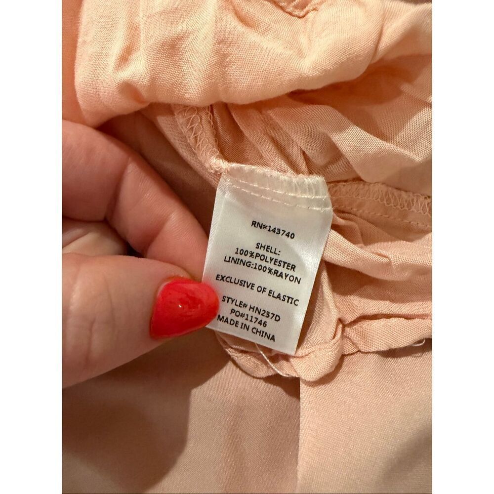 Vici Tru Tiered Ruffle Maxi Dress in Light Peach Large - Picture 6 of 9